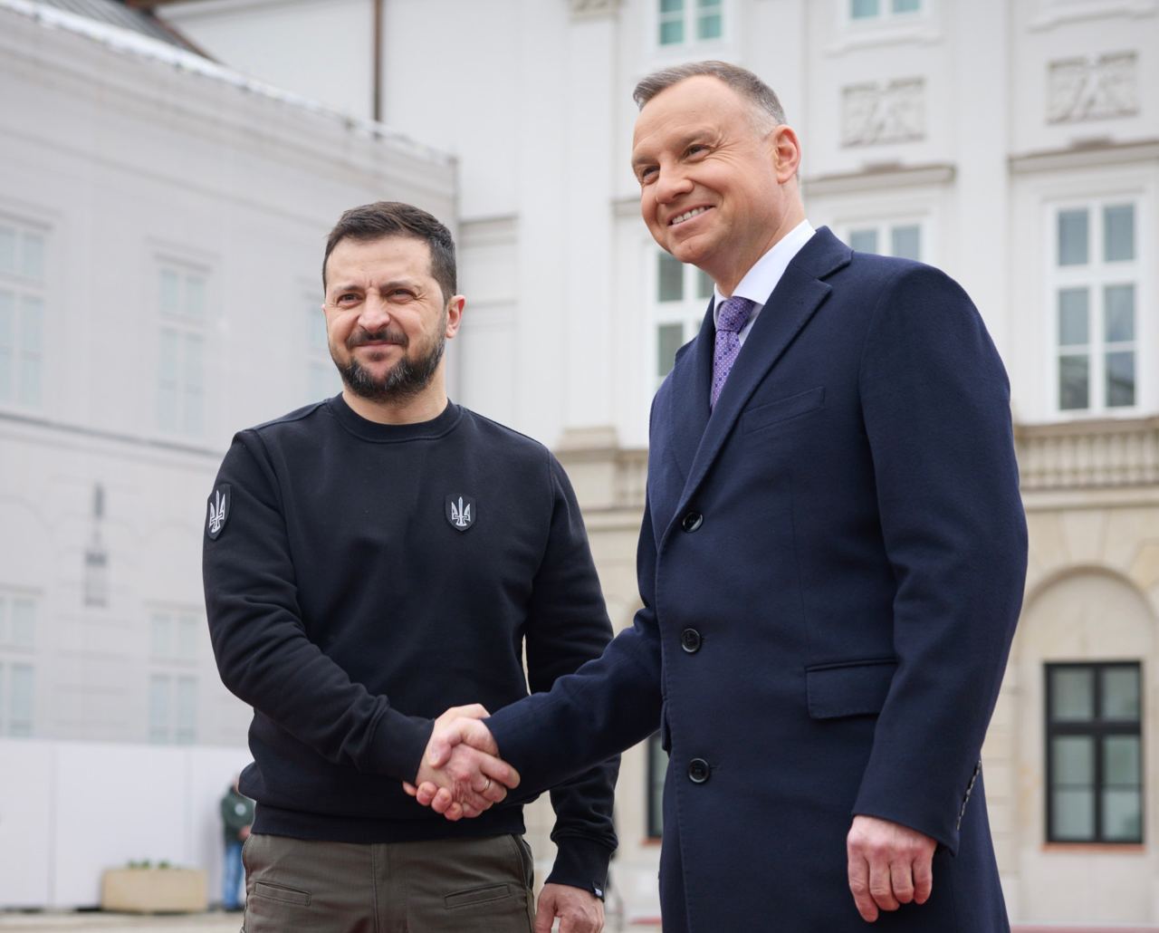 ประธานาธิบดียูเครนและภริยาเยือนโปแลนด์ เพื่อพบปะกับประธานาธิบดี Andrzej Duda ของโปแลนด์