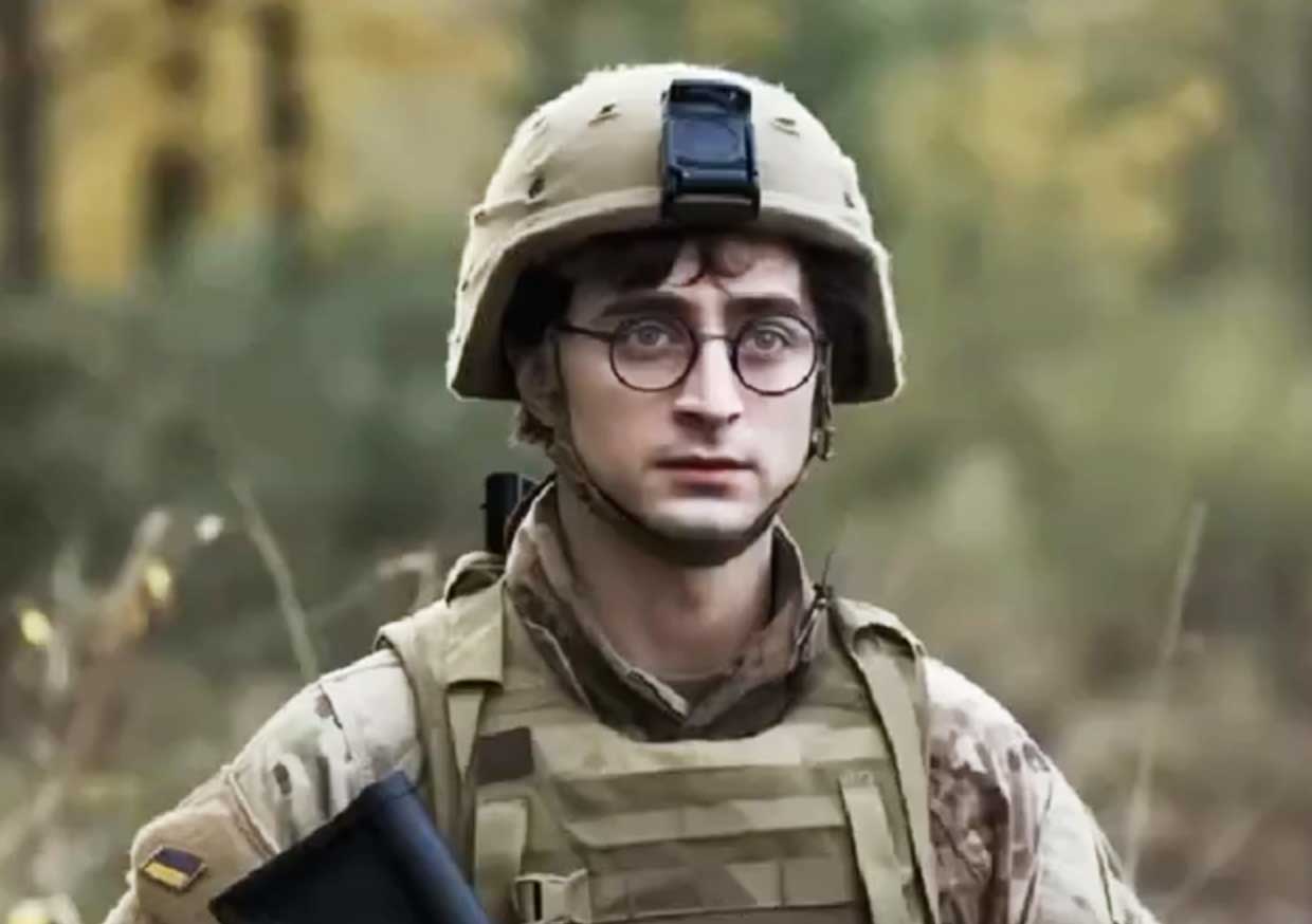 ปัญญาประดิษฐ์แสดงให้เห็นตัวละคร Harry Potter รับใช้ในกองทัพของยูเครน